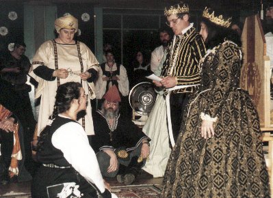 Meistres Bronwen o Gydweli's elevation to the Order of the Pelican in April of A.S. XXXIII (1999)