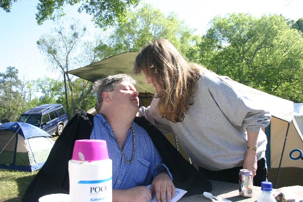 Lord Cletus McTerlach & THLady Marie Gautrot at Fool's War in April of A.S. XLII (2007)