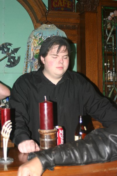 Lord Adam Caomhanach as Johnny Cash, Halloween Dead Celebrity Bash 2008