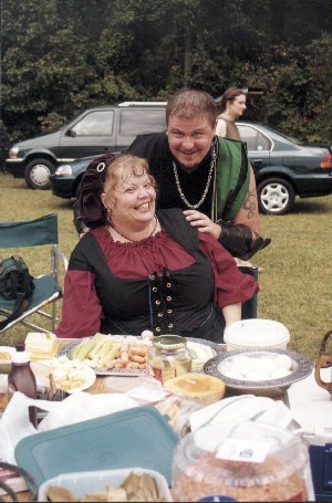 Lady Molli Rose Kekilpenny and Lord Valamir von Straubing at Red Tower in A.S. XXXIII (1998)