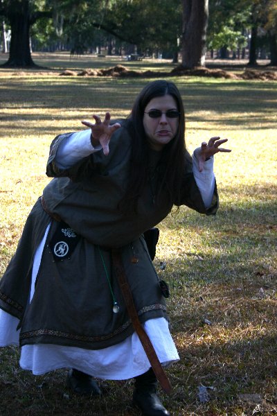 Dame Yseult de Montagu at Meridian Maneuvers in February of A.S. XLII (2007)