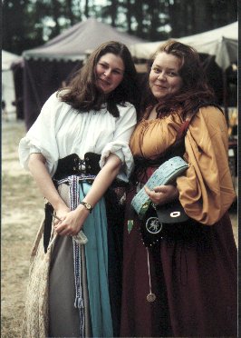 Lady Morfydd ferch Bronwen & Lady Aislinn Chaomhanach at Fool's War in A.S. XXXI (1997)