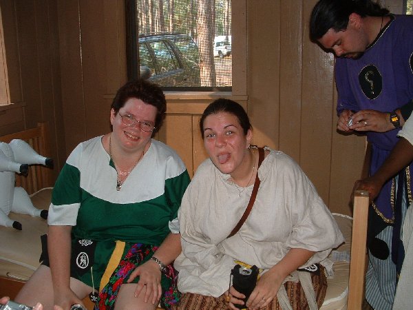 Lady Samire de Lacy & THLady Yseult de Montagu at Legends XIII in June A.S. XXXIX (2004)